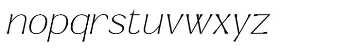 Signora Classica Thin Expanded Slant Font LOWERCASE