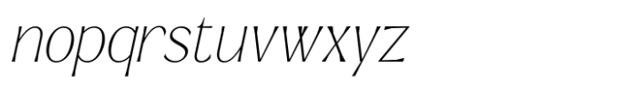 Signora Classica Thin Slant Font LOWERCASE