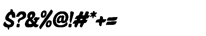 Signpaint Corporate Black Slanted Font OTHER CHARS