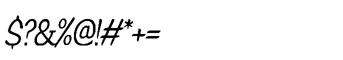 Signpaint Corporate Extralight Slanted Font OTHER CHARS