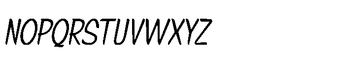 Signpaint Corporate Extralight Slanted Font UPPERCASE