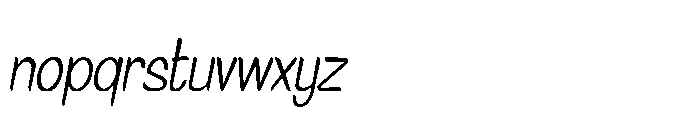 Signpaint Corporate Thin Slanted Font LOWERCASE