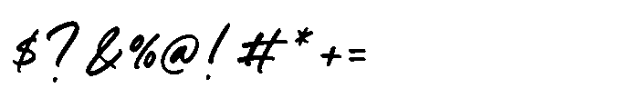 Silent Autograph Font OTHER CHARS