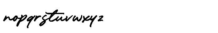 Silent Autograph Font LOWERCASE