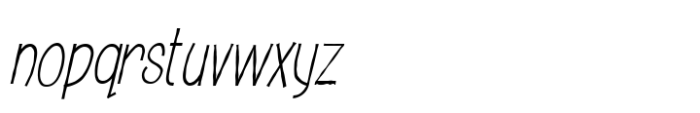 Silent Whisper Light Italic Font LOWERCASE