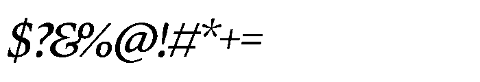 Silesianum Regular Italic Font OTHER CHARS
