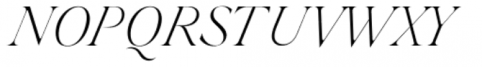 Silk Serif Extra Light Italic Font UPPERCASE
