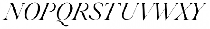Silk Serif Light Italic Font UPPERCASE