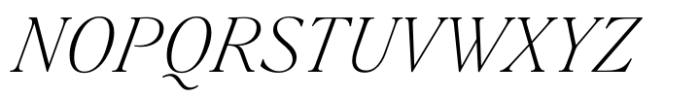 Silk Serif Text Extra Light Italic Font UPPERCASE