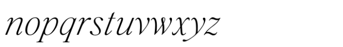 Silk Serif Text Extra Light Italic Font LOWERCASE