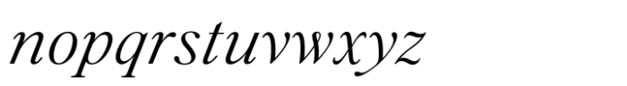Silk Serif Text Light Italic Font LOWERCASE