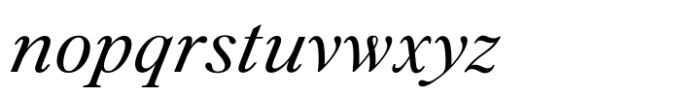Silk Serif Text Regular Italic Font LOWERCASE