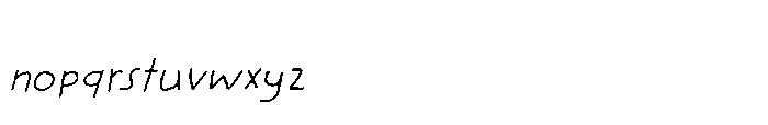Silken Moment Italic Font LOWERCASE