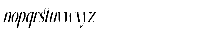 Silkigfined Italic Font LOWERCASE
