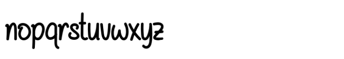 Silly Cuishy Font LOWERCASE