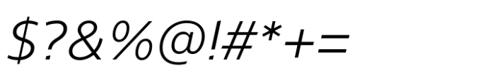 Silurum Light Italic Font OTHER CHARS