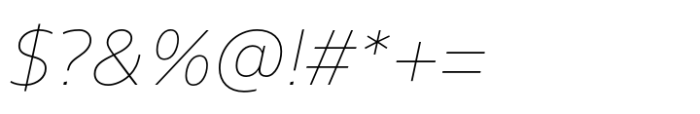 Silurum Thin Italic Font OTHER CHARS
