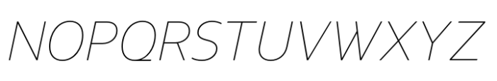 Silurum Thin Italic Font UPPERCASE