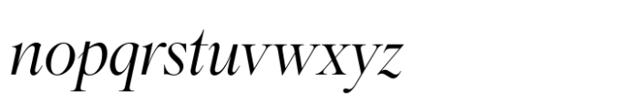 Silvana Light Italic Font LOWERCASE