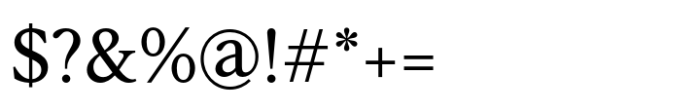 Silvana Text Regular Font OTHER CHARS