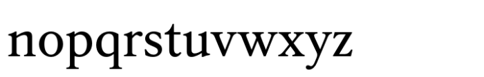 Silvana Text Regular Font LOWERCASE
