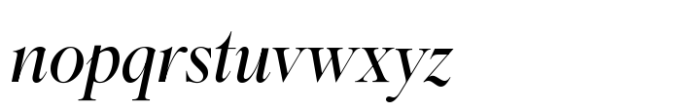 Silvana VF Italic Font LOWERCASE