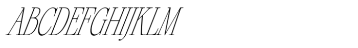 Silver Point Condensed Text Thin Italic Font UPPERCASE