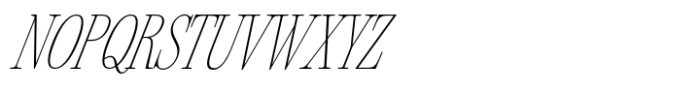 Silver Point Condensed Text Thin Italic Font UPPERCASE