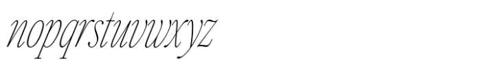 Silver Point Condensed Text Thin Italic Font LOWERCASE