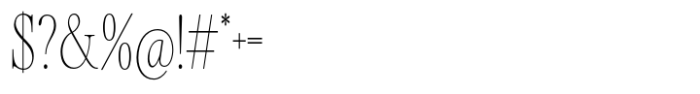 Silver Point Condensed Text Thin Font OTHER CHARS