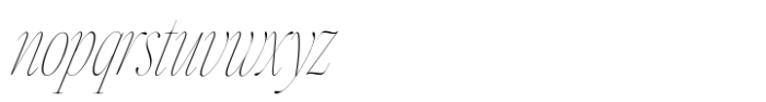 Silver Point Condensed Thin Italic Font LOWERCASE