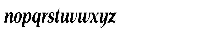 Silvera Text Black Condensed Italic Font LOWERCASE