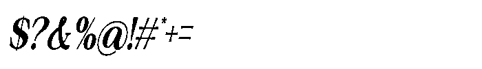 Silvera Text Black Condensed Slanted Font OTHER CHARS