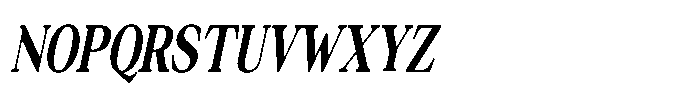 Silvera Text Black Condensed Slanted Font UPPERCASE