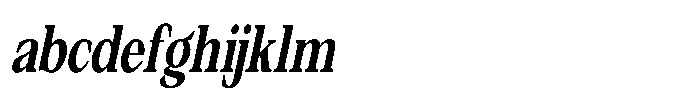Silvera Text Black Condensed Slanted FONT