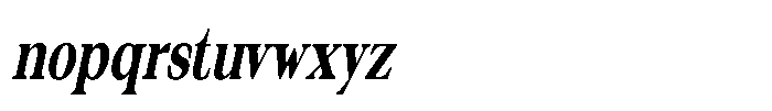Silvera Text Black Condensed Slanted Font LOWERCASE