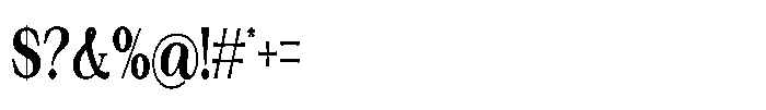 Silvera Text Black Condensed Font OTHER CHARS