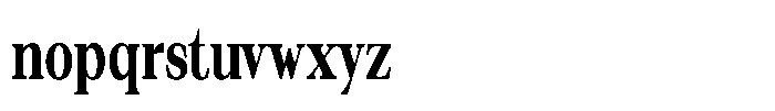 Silvera Text Black Condensed Font LOWERCASE