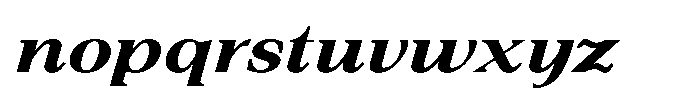 Silvera Text Black Expanded Italic Font LOWERCASE