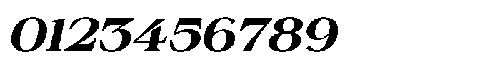 Silvera Text Black Expanded Slanted Font OTHER CHARS