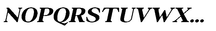 Silvera Text Black Expanded Slanted Font UPPERCASE