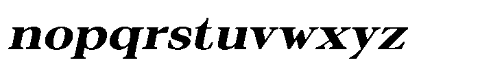 Silvera Text Black Expanded Slanted Font LOWERCASE