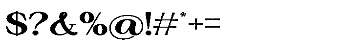 Silvera Text Black Expanded Font OTHER CHARS