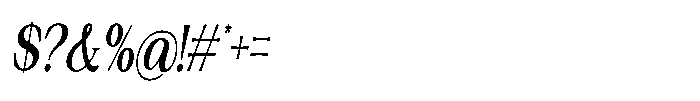 Silvera Text Bold Condensed Italic Font OTHER CHARS