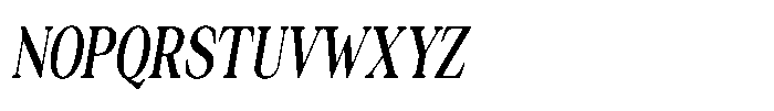 Silvera Text Bold Condensed Italic Font UPPERCASE