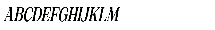 Silvera Text Bold Condensed Slanted Font UPPERCASE