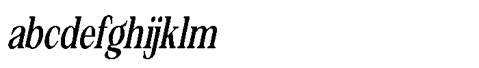 Silvera Text Bold Condensed Slanted FONT