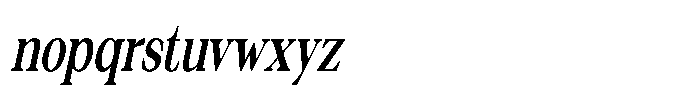 Silvera Text Bold Condensed Slanted Font LOWERCASE
