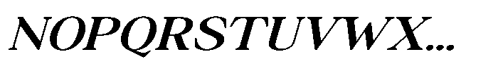Silvera Text Bold Expanded Italic Font UPPERCASE