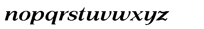 Silvera Text Bold Expanded Italic Font LOWERCASE